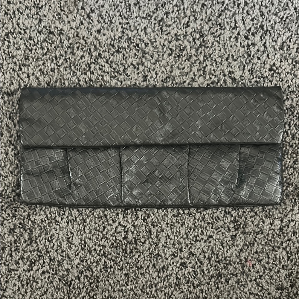 Style & Co. Black Textured Clutch